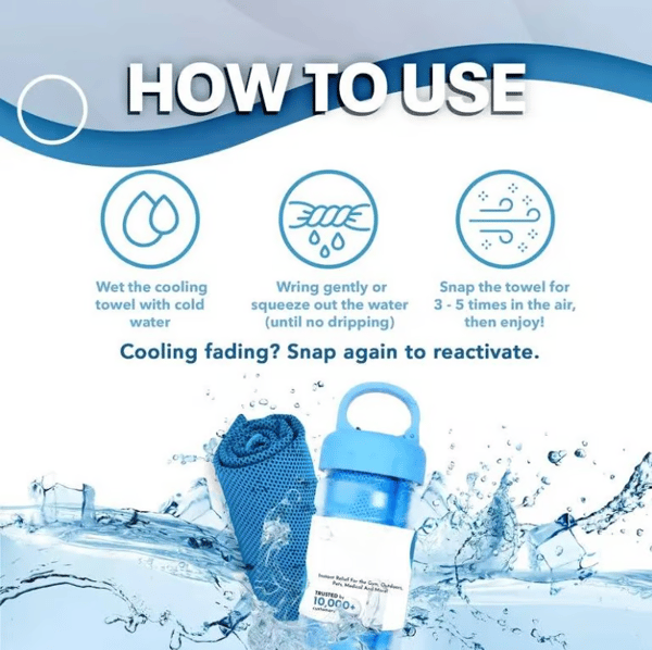 🔥🔥Cold Sweat Towel You Can Use Anywhere, Anytime! Reusable Soft Absorbent Cooling Portable