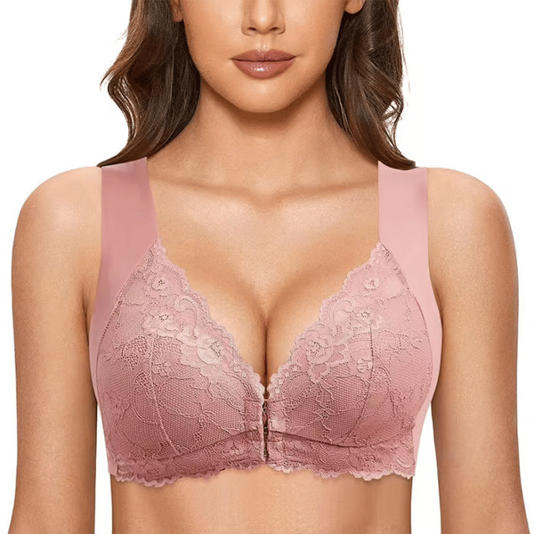 🔥Women's Basic Solid Lace Wireless Push Up Bra