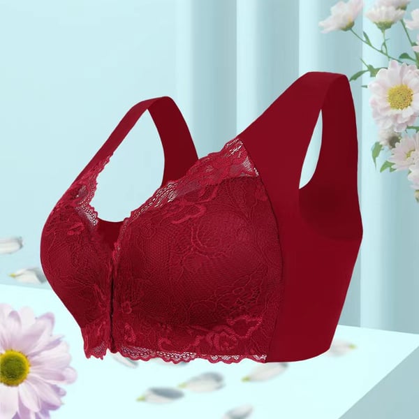 🔥Women's Basic Solid Lace Wireless Push Up Bra