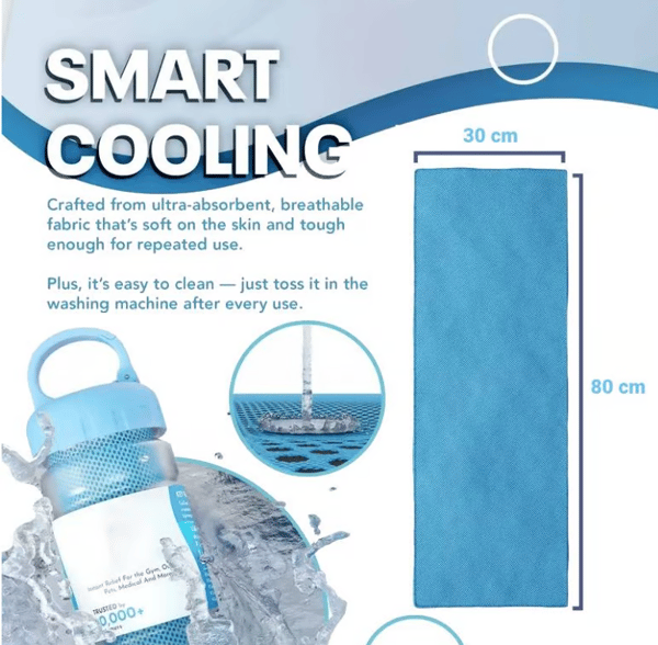 🔥🔥Cold Sweat Towel You Can Use Anywhere, Anytime! Reusable Soft Absorbent Cooling Portable