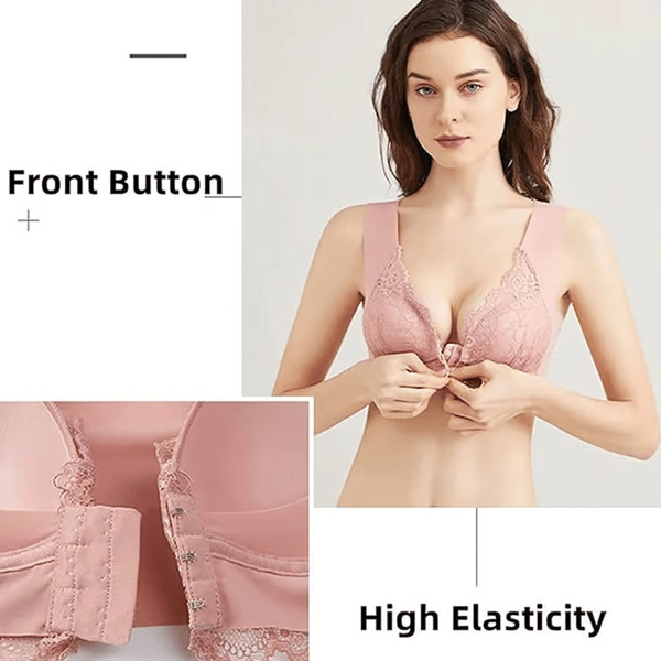 🔥Women's Basic Solid Lace Wireless Push Up Bra