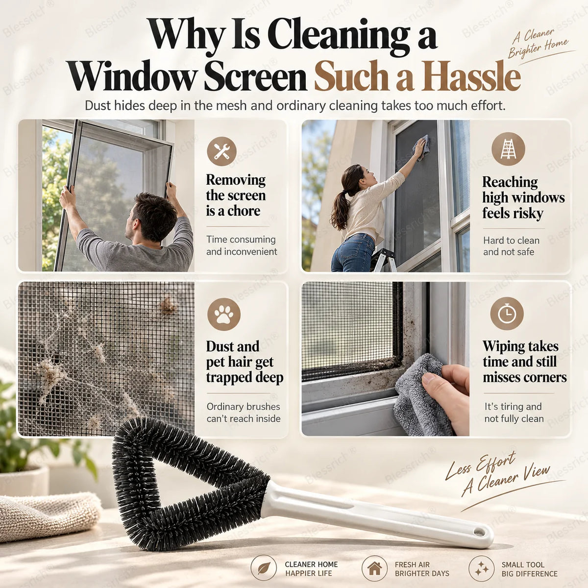Triangle Screen Cleaning Brush