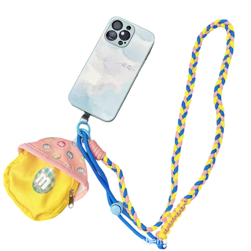 Adjustable crossbody phone lanyard with a bonus coin purse