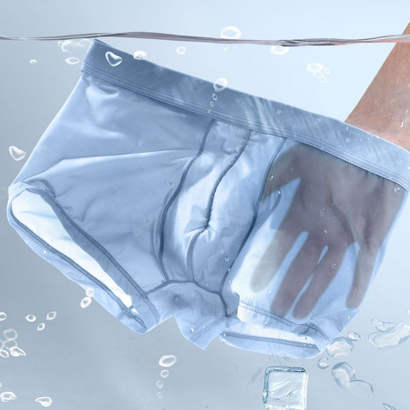 Antibacterial thin and light Ice Silk men's briefs