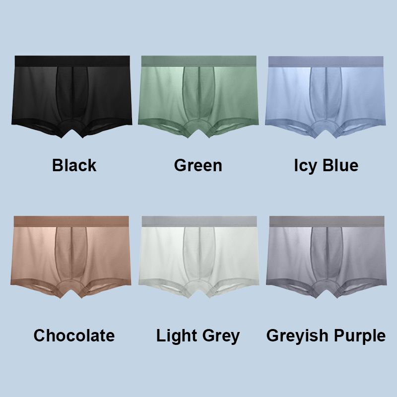 Antibacterial thin and light Ice Silk men's briefs
