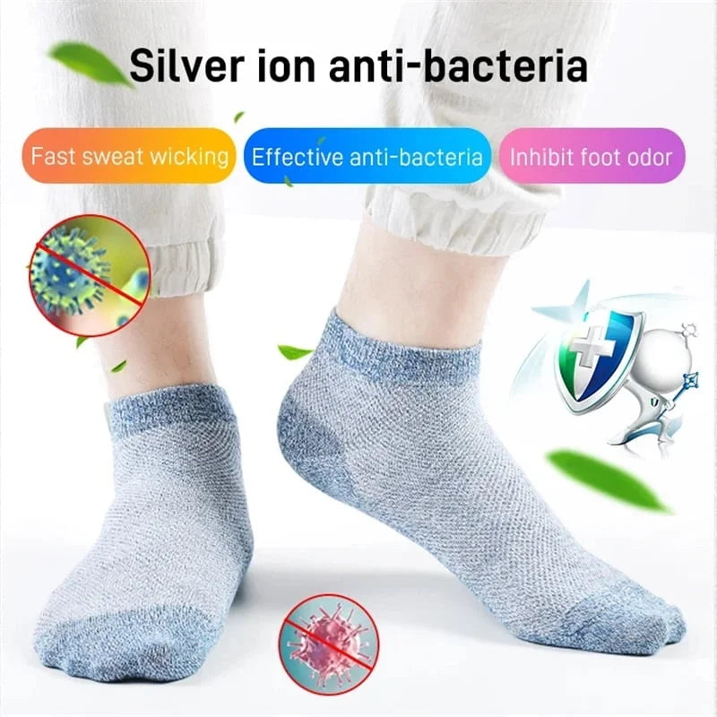 MEN'S BREATHABLE ANTI-BACTERIAL DEODORANT SOCKS(3 Pairs )