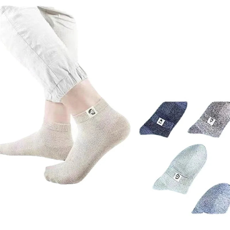 MEN'S BREATHABLE ANTI-BACTERIAL DEODORANT SOCKS(3 Pairs )