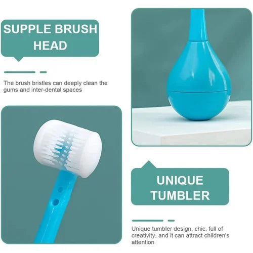 Tumbler Three-sided Children's Toothbrush