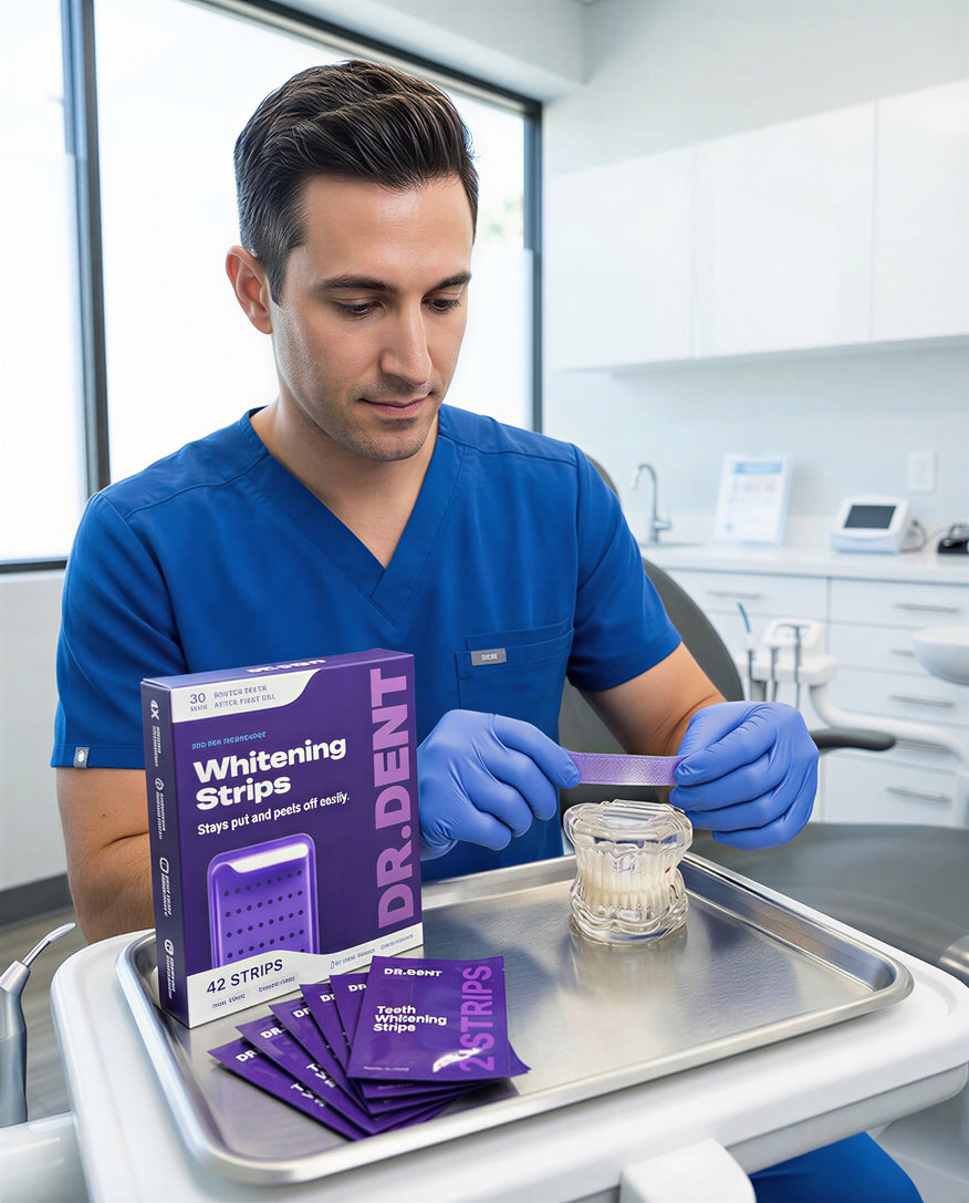 Whitening Teeth Strips Purple Teeth Strips Dry-application