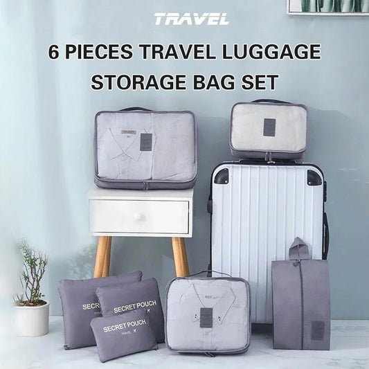 Set of 6 Travel Storage Bags