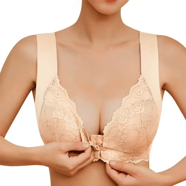 🔥Women's Basic Solid Lace Wireless Push Up Bra