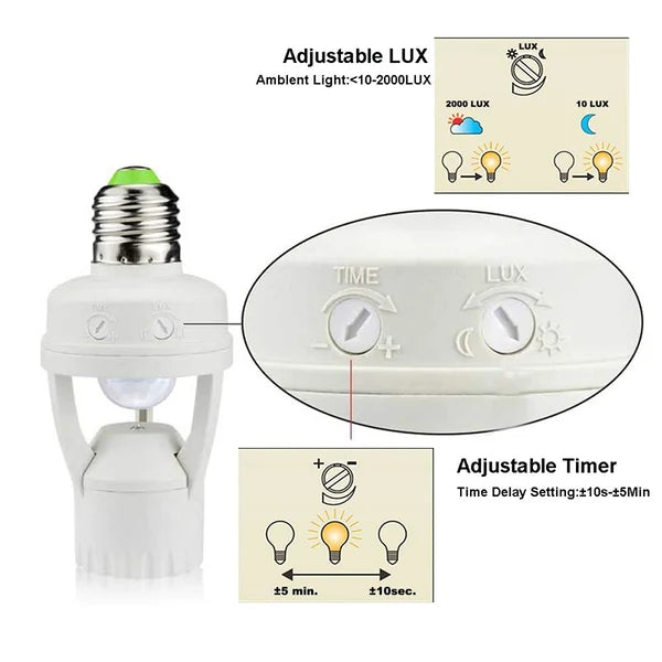 Motion Sensor Light Socket