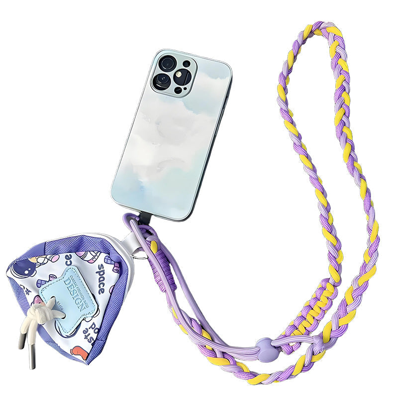Adjustable crossbody phone lanyard with a bonus coin purse