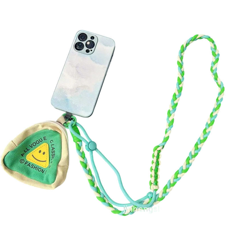 Adjustable crossbody phone lanyard with a bonus coin purse
