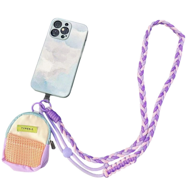 Adjustable crossbody phone lanyard with a bonus coin purse