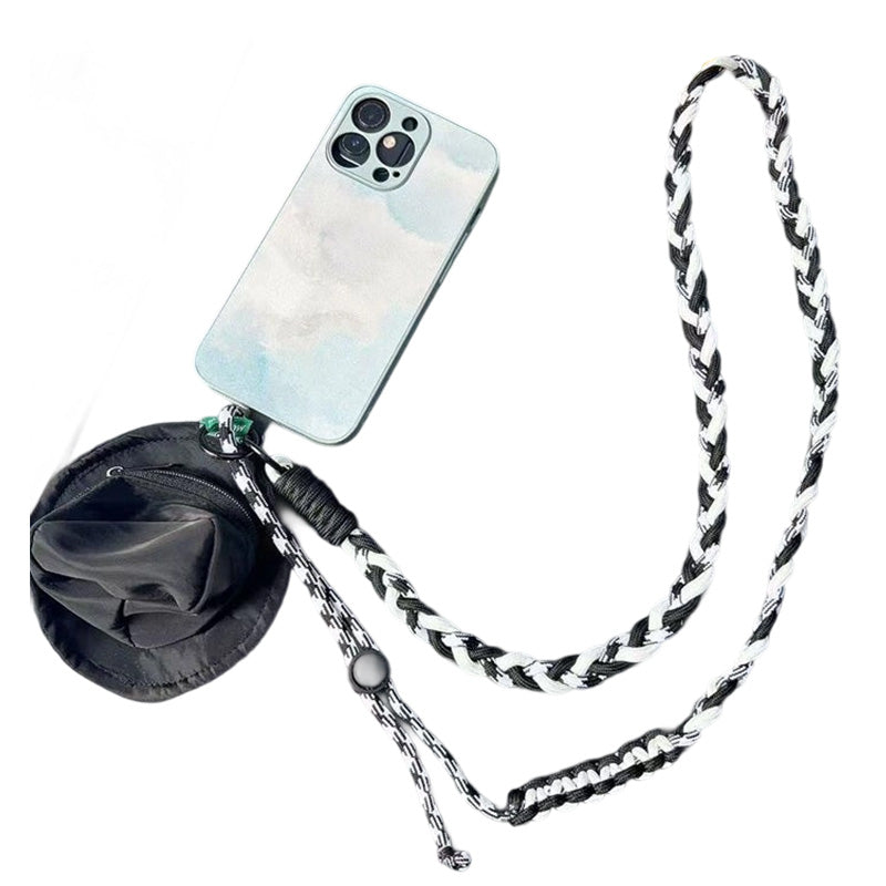 Adjustable crossbody phone lanyard with a bonus coin purse