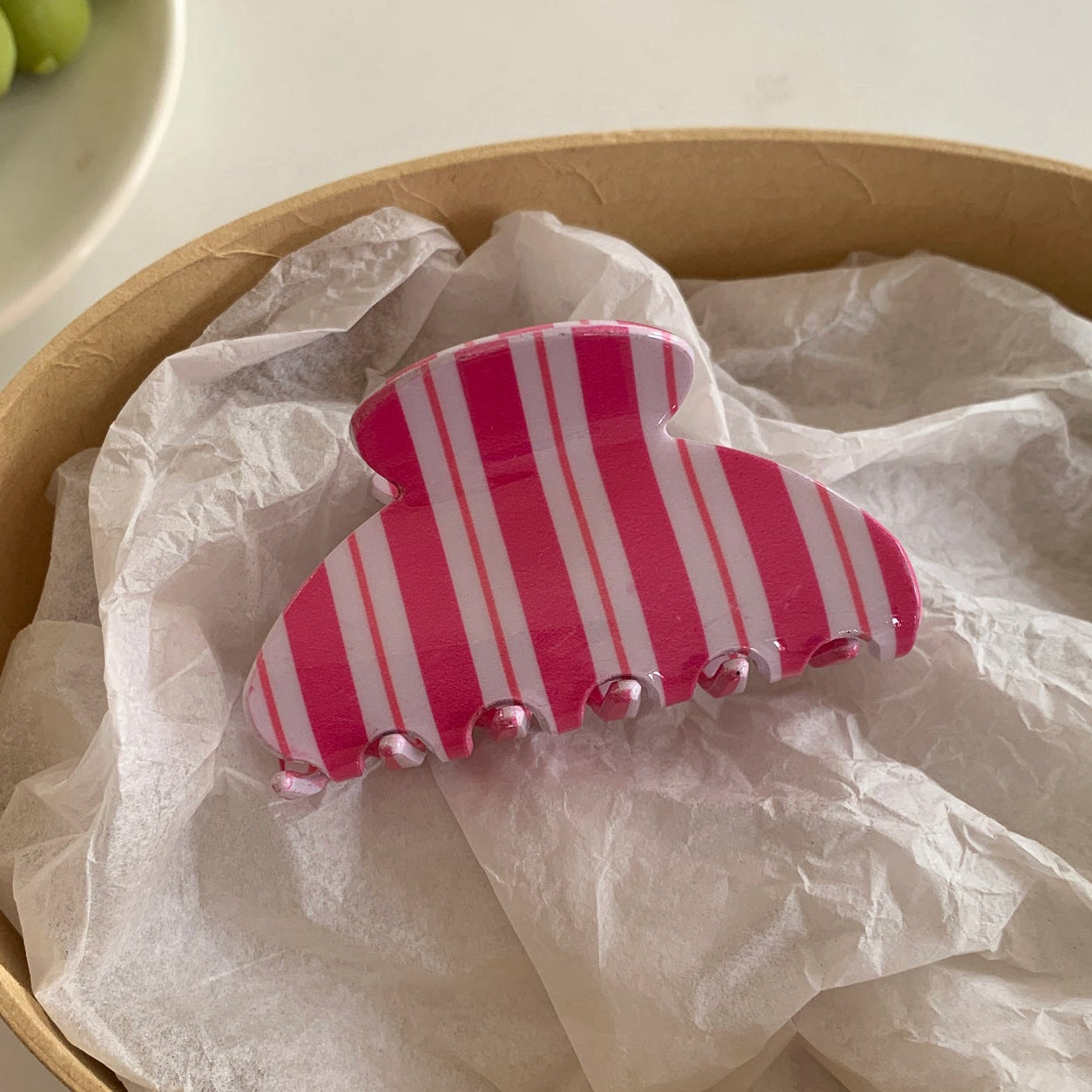 4-pack of colorful striped hair clips