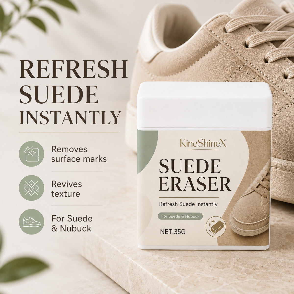 Suede Eraser Cleaner for Nubuck Shoes and Boots