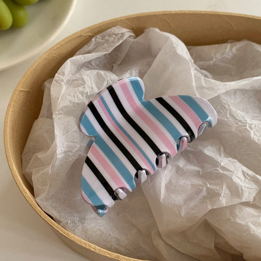 4-pack of colorful striped hair clips