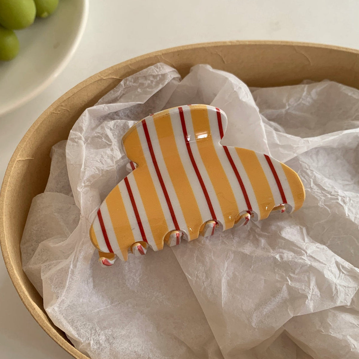 4-pack of colorful striped hair clips