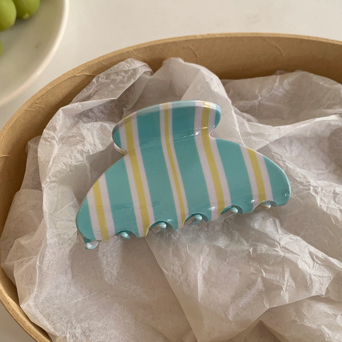 4-pack of colorful striped hair clips