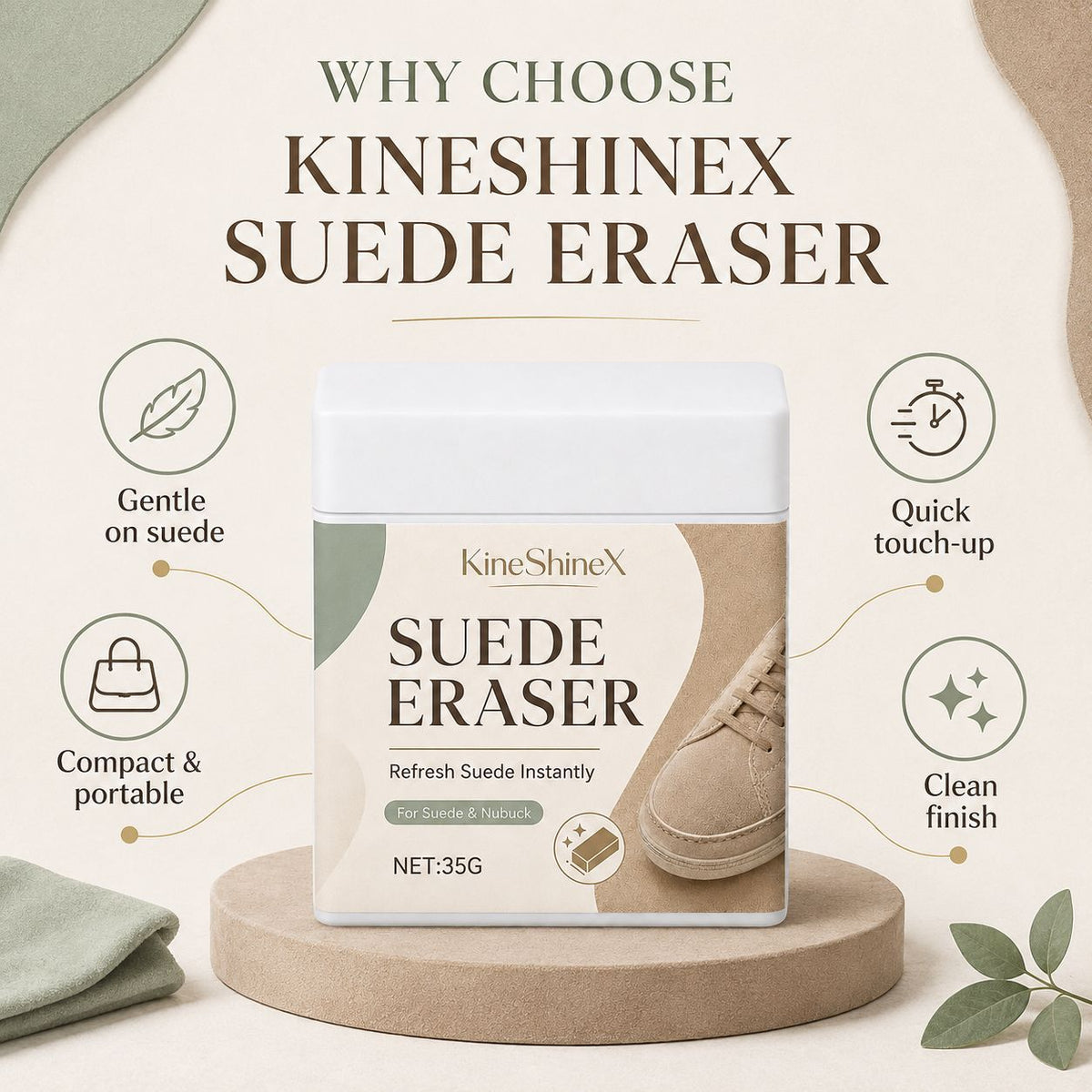 Suede Eraser Cleaner for Nubuck Shoes and Boots