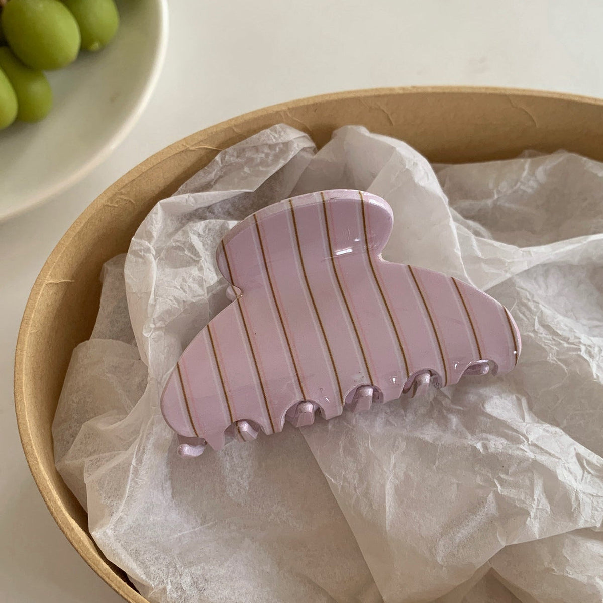 4-pack of colorful striped hair clips