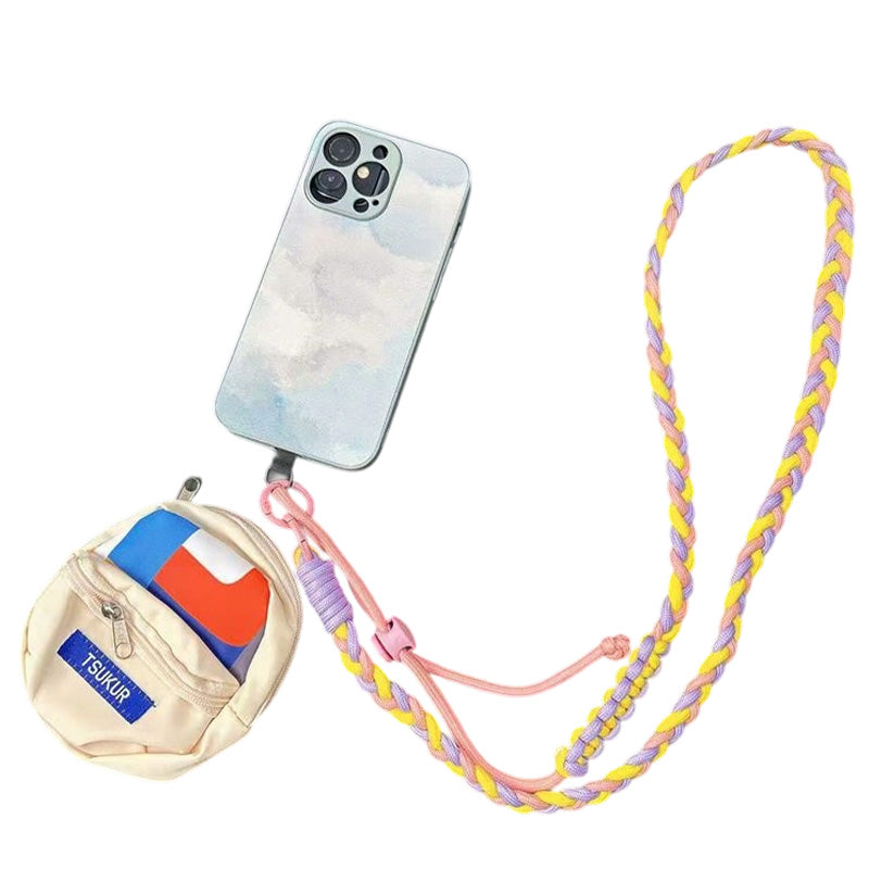 Adjustable crossbody phone lanyard with a bonus coin purse