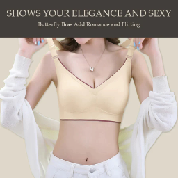 Butterfly Embroidery Wirefree Bra – Wire-Free Lift & All-Day Support