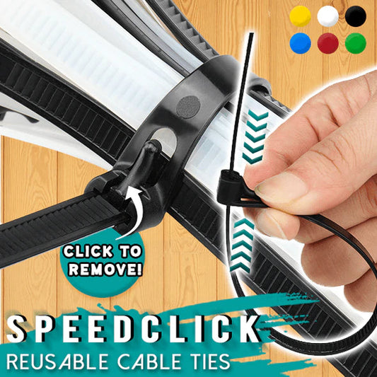 Speedclick Reusable Cable Ties (100 PCS)