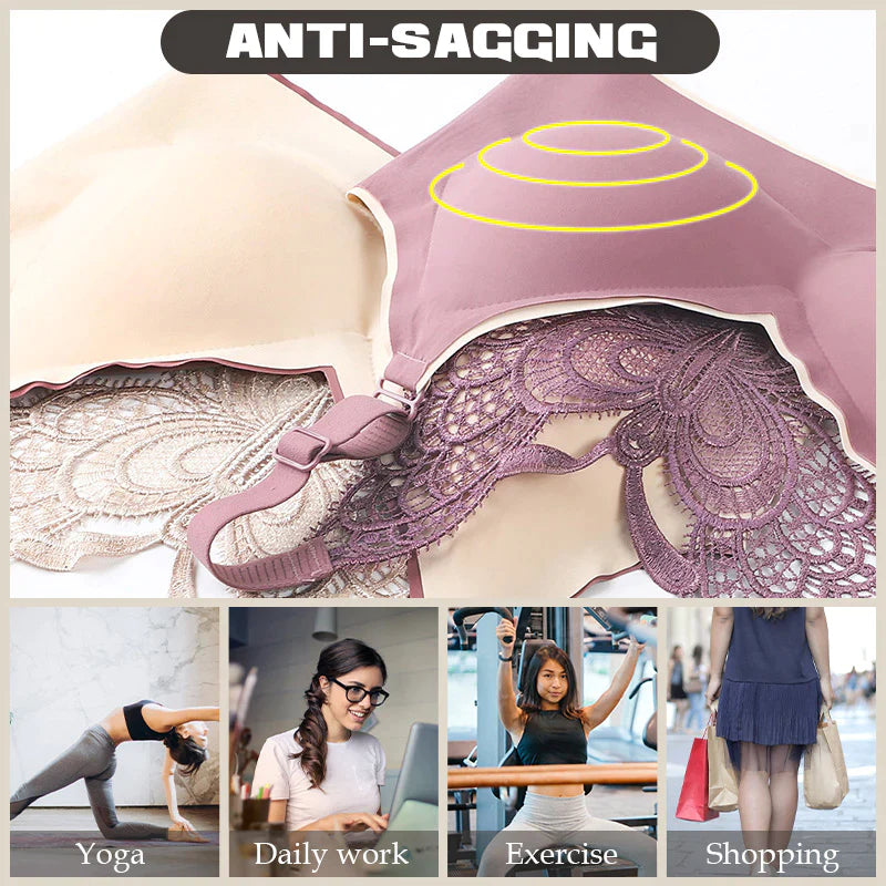 Butterfly Embroidery Wirefree Bra – Wire-Free Lift & All-Day Support