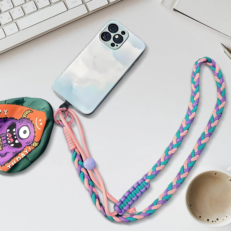 Adjustable crossbody phone lanyard with a bonus coin purse