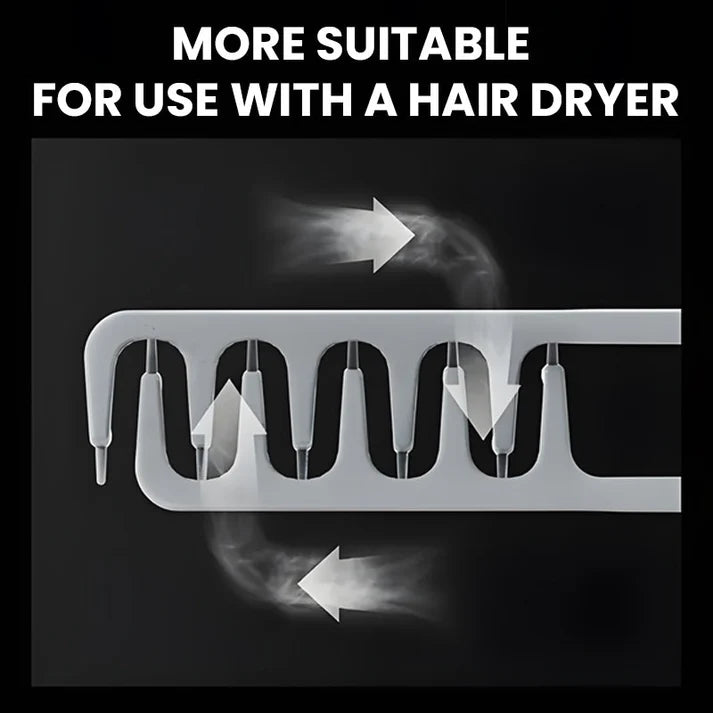 Wide-tooth volumizing comb – Professional styling comb for men and women